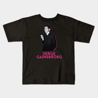 Serge gainsbourg\\retro fan art Kids T-Shirt